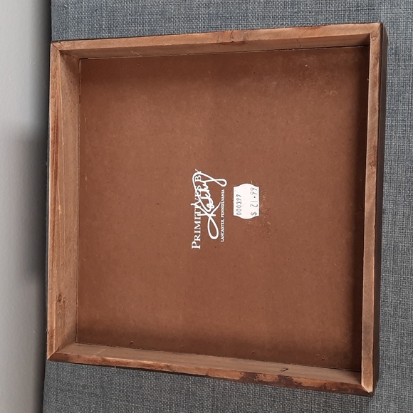 Bathroom Sign Wall Art Neat & Tidy Tile Look Wood Brown White - Picture 3 of 4